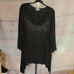 Glitterscape Long Black Tunic